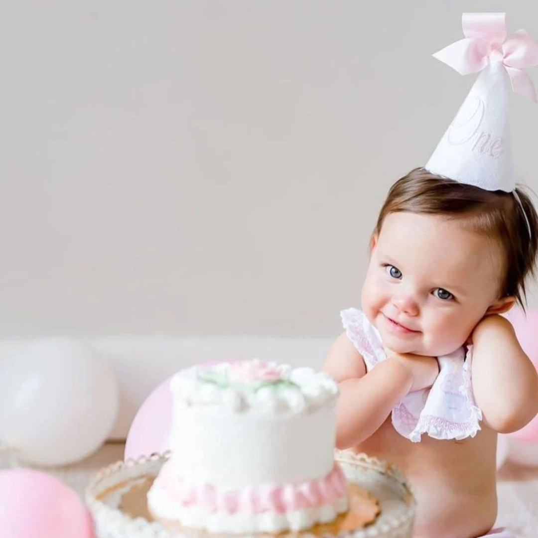 Blush One Keepsake Birthday Party Hat