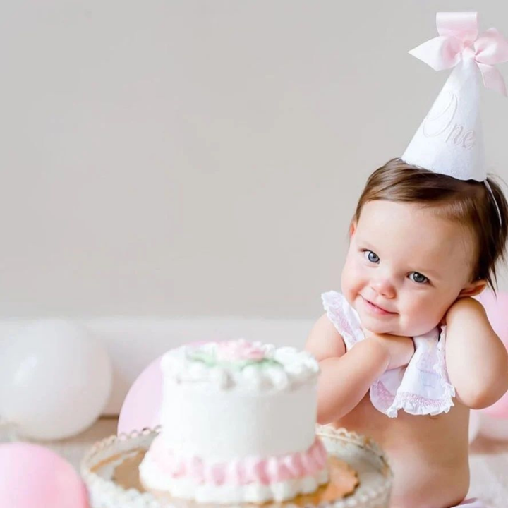 Blush One Keepsake Birthday Party Hat