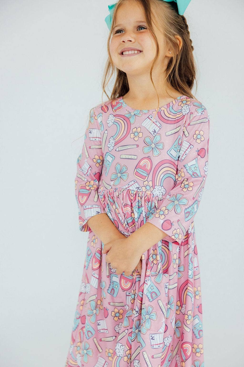 Dream Big 3/4 Pocket Twirl Dress