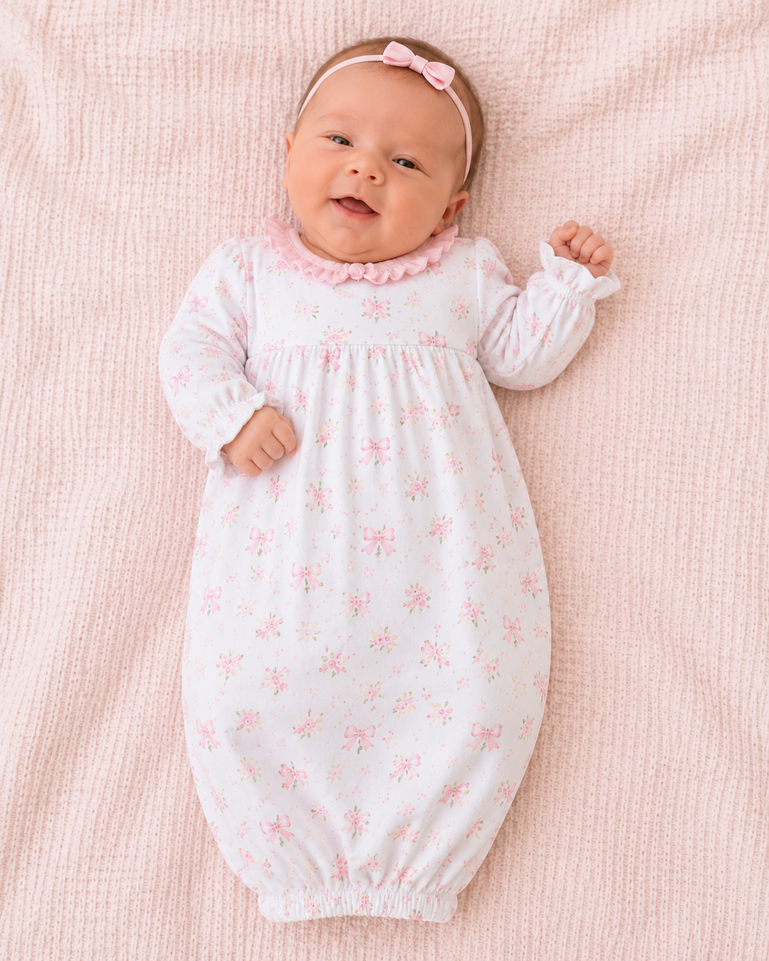 Bows and flowers gown