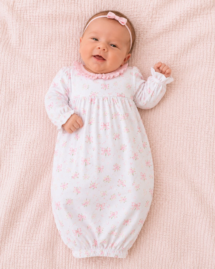 Bows and flowers gown