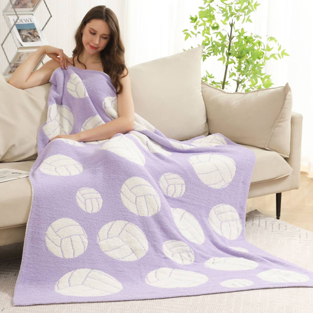 Volleyball Blanket- Lavender