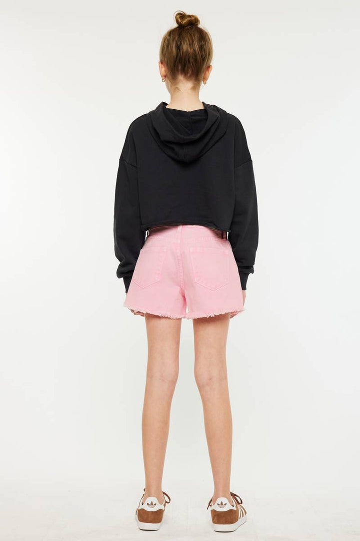 Tween Pink Denim Shorts