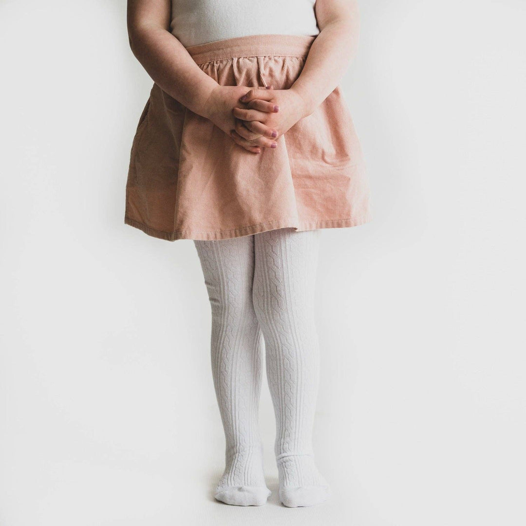 White Cable Knit Tights~ white