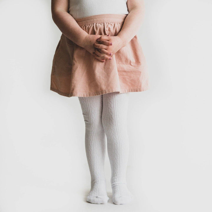 White Cable Knit Tights~ white