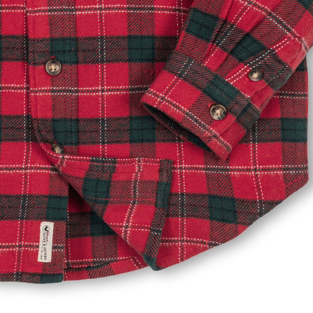 Organic Flannel Shirt: London Plaid