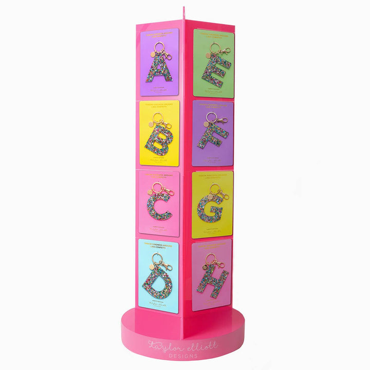Keychain - Confetti Letters - Single: S