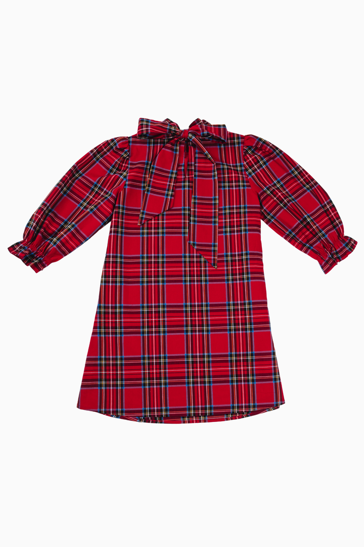 Hollin Long Sleeve Bow Tween Dress