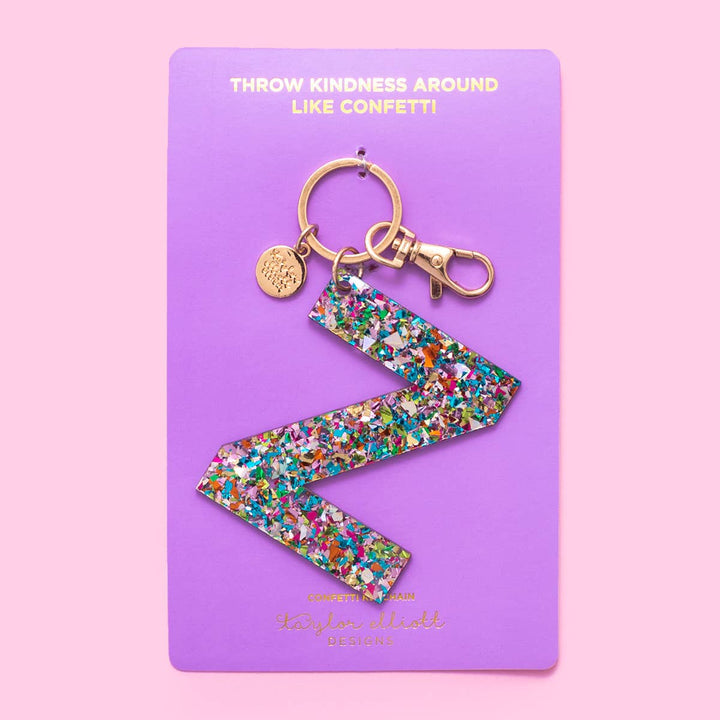 Keychain - Confetti Letters - Single: M