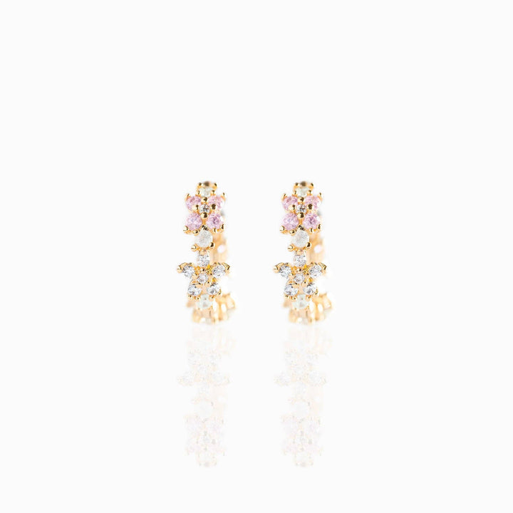 Pastel Star Huggie Hoops: Gold