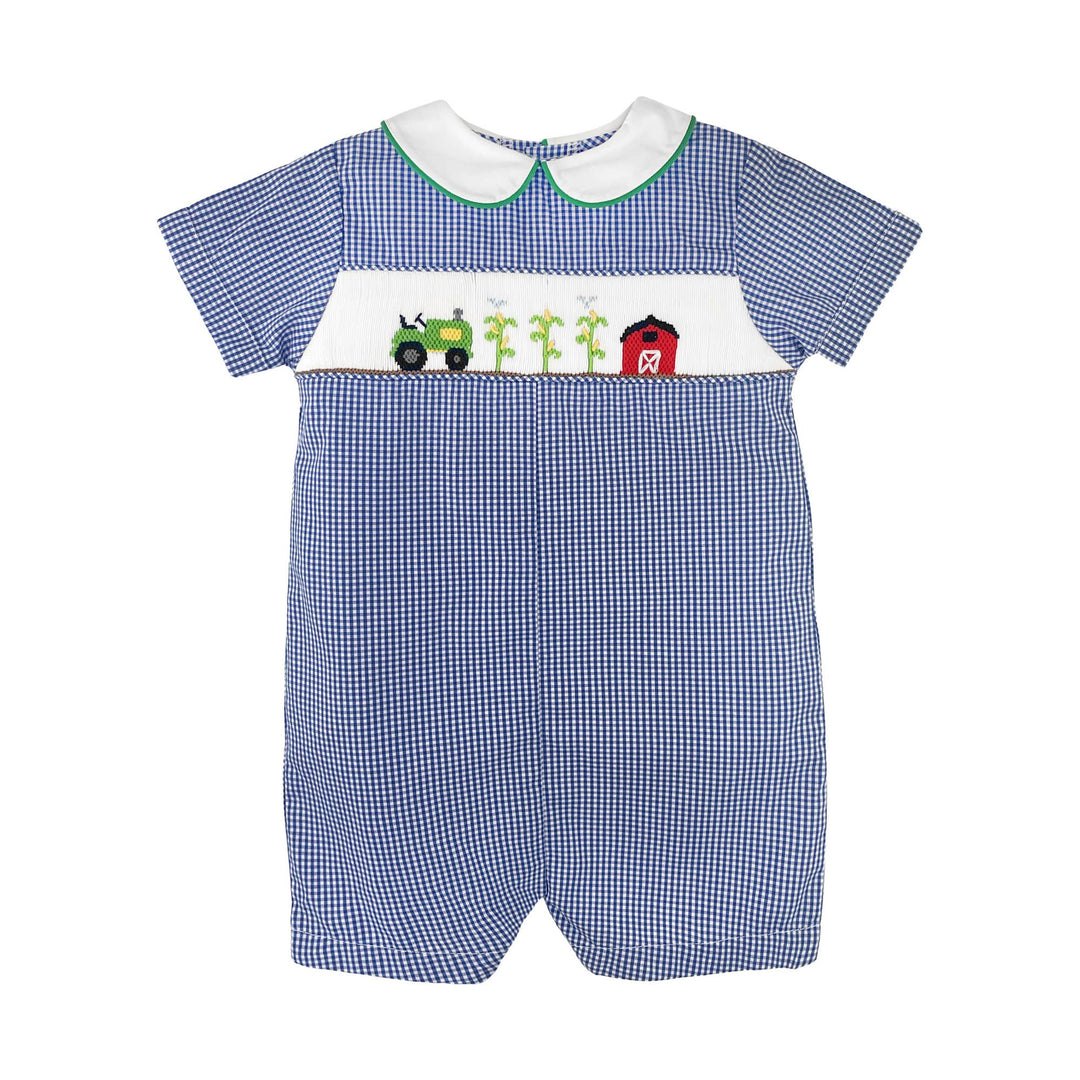 Hand Smocked Farm Romper