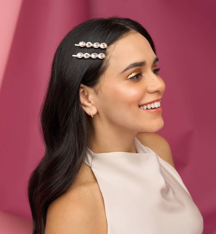 Holiday Gemstone Bobby Pins 2pc Set