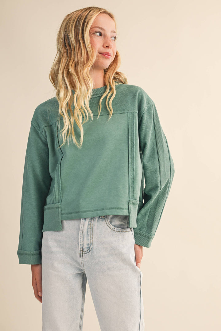 TWEEN KIDS GIRLS CREW NECK SWEATSHIRT