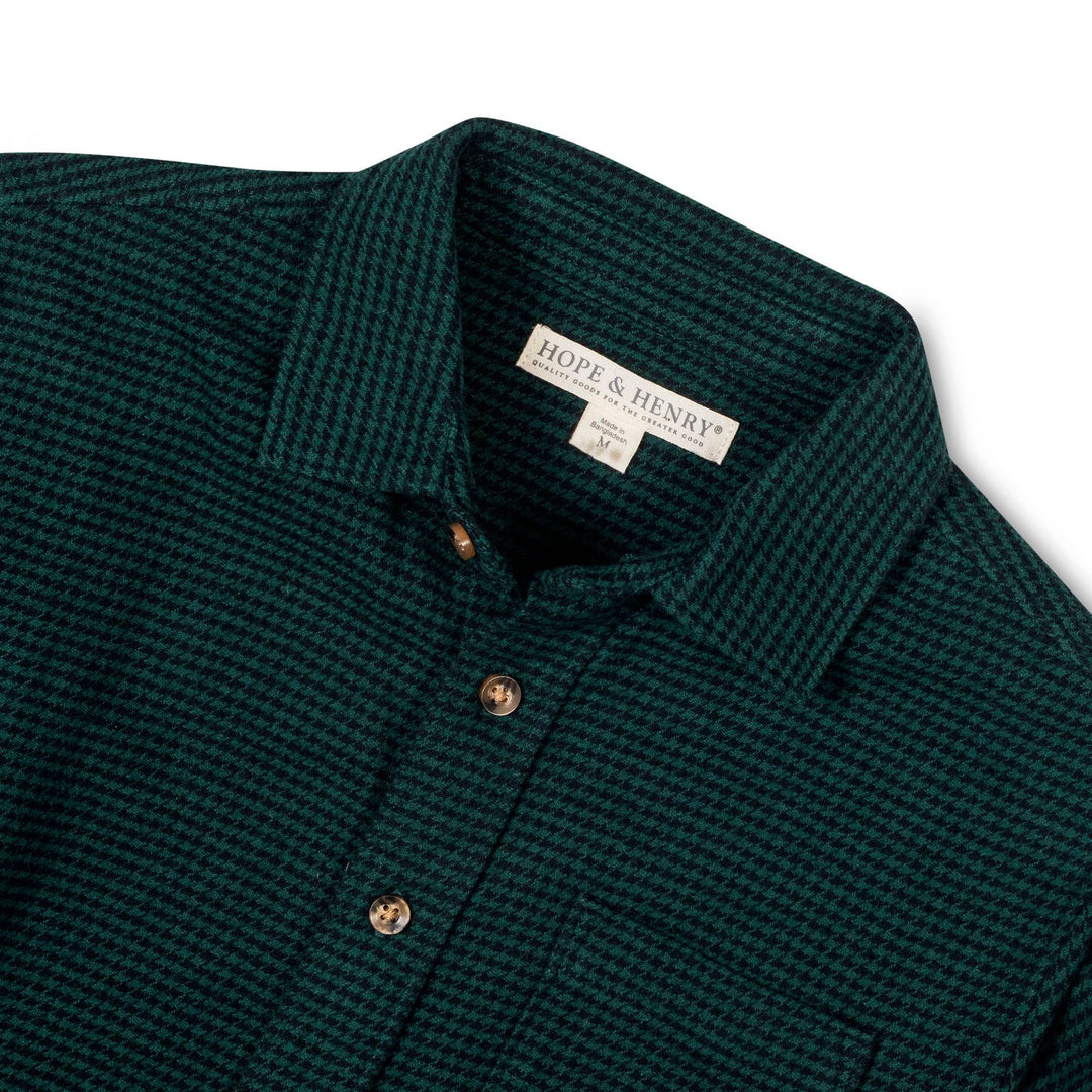 Organic Flannel Shirt: Scottish Houndstooth