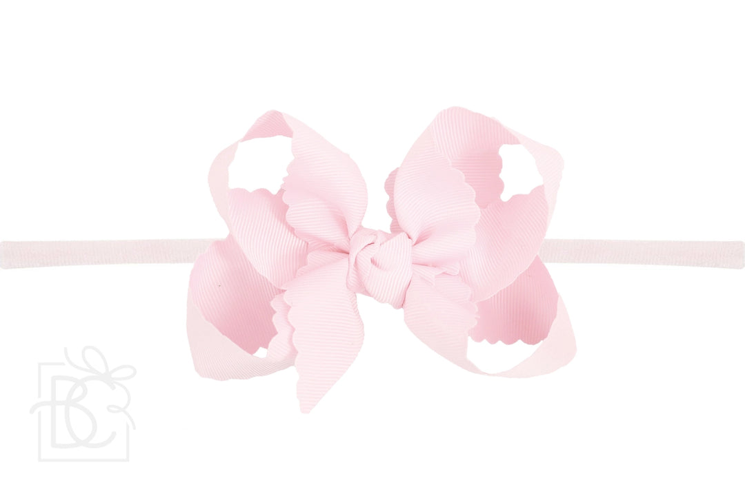 Headband Bow- Powder Pink