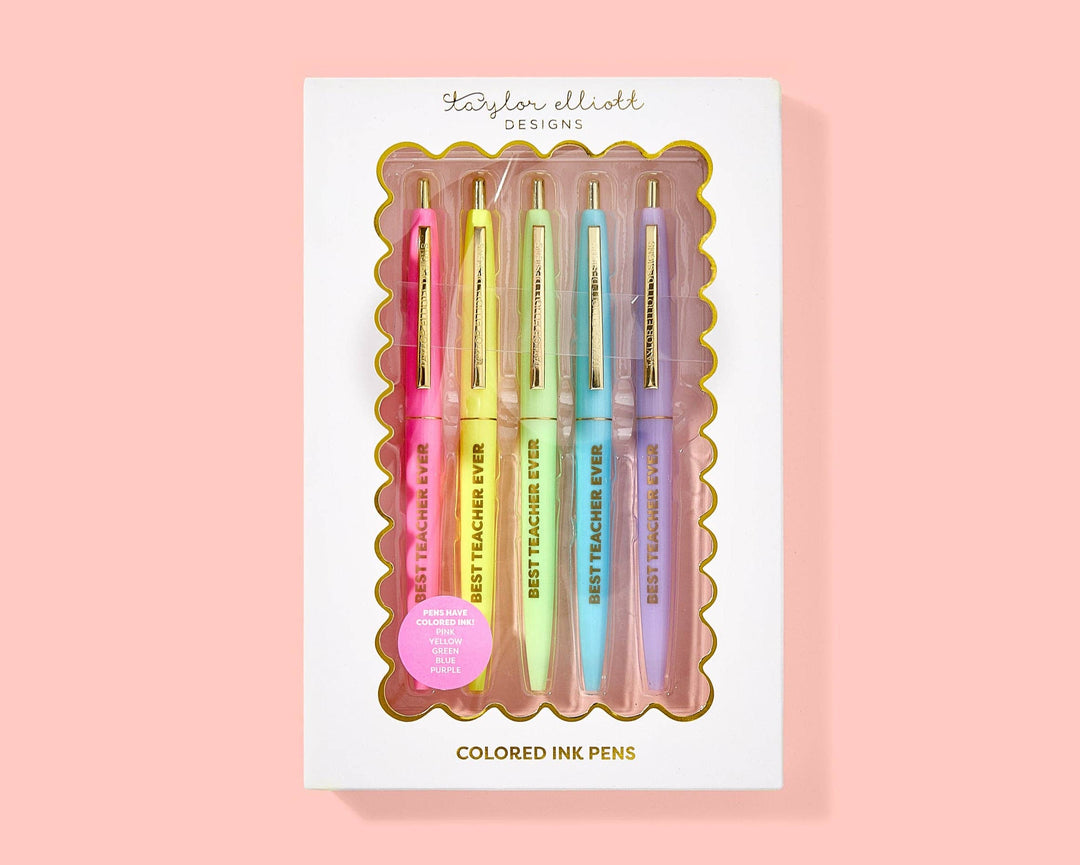 Pen Set - Motivational - "Best Teacher Ever"