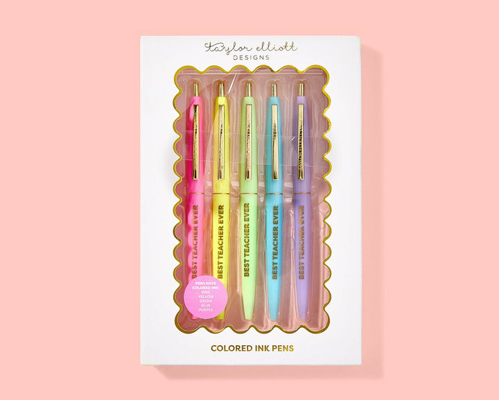 Pen Set - Motivational - "Best Teacher Ever"