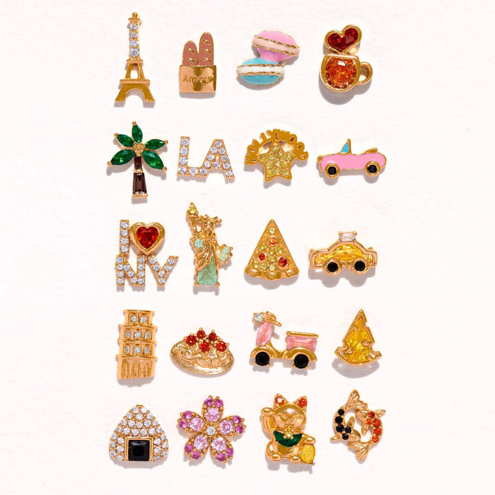 Big Apple Stud Set: Gold