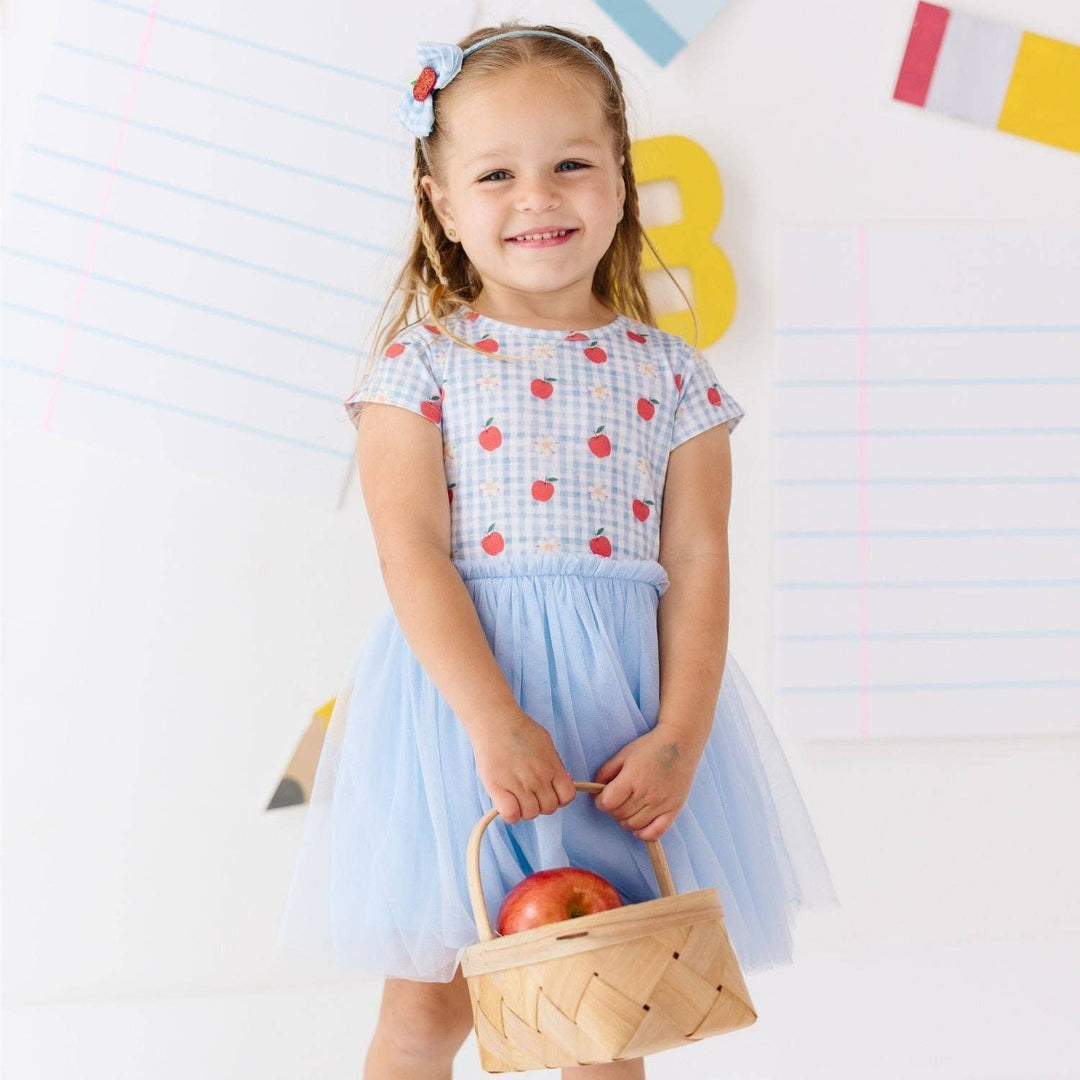 Apple Gingham Tulle Bow Headband - Hair Accessories