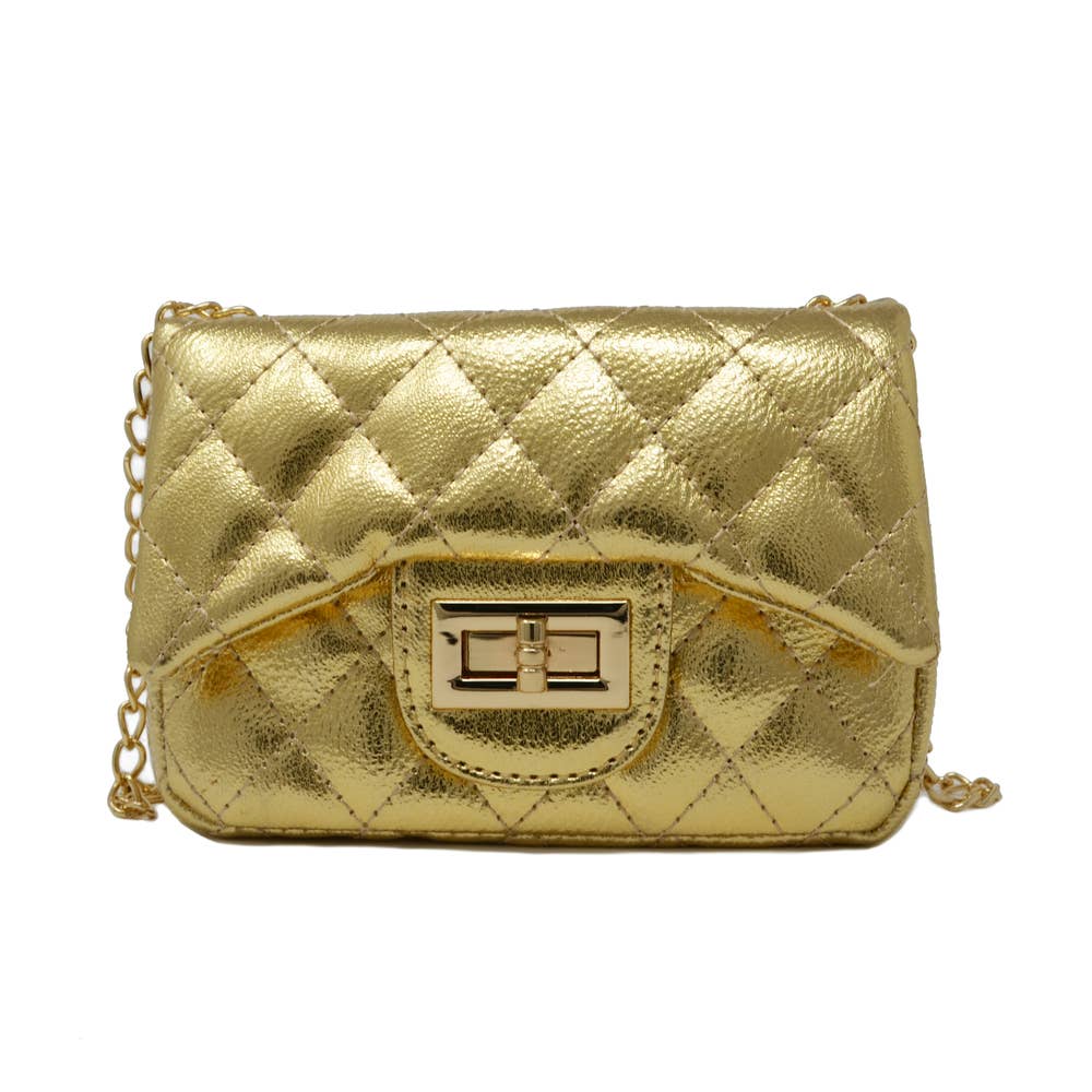 Metallic Mini Purse: Lilac