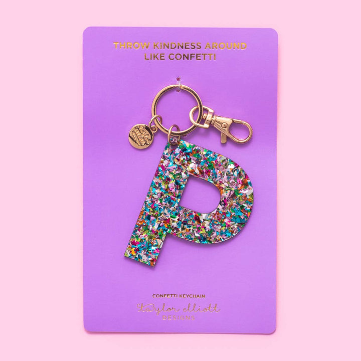 Keychain - Confetti Letters - Single: B