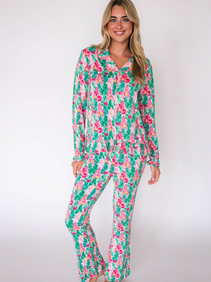 Women's Pink Jolly Grove Pajama Set