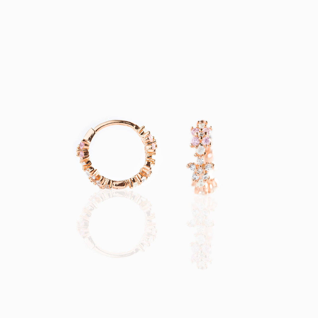 Pastel Star Huggie Hoops: Gold