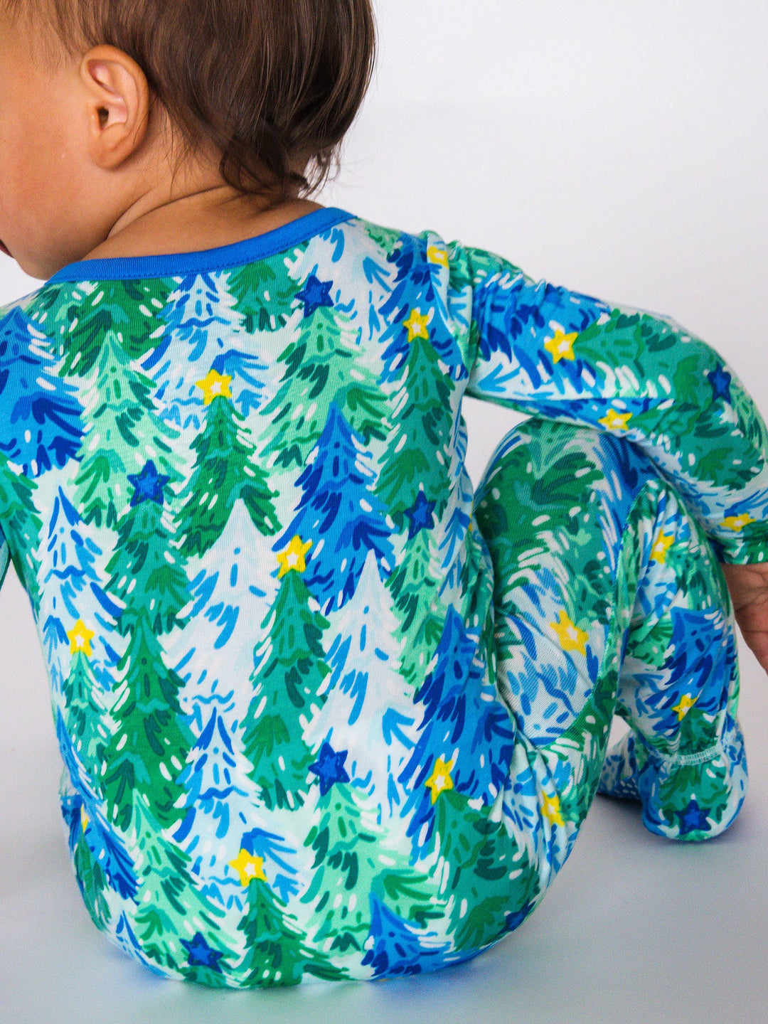 Baby Blue Jolly Grove Footed  Pajama