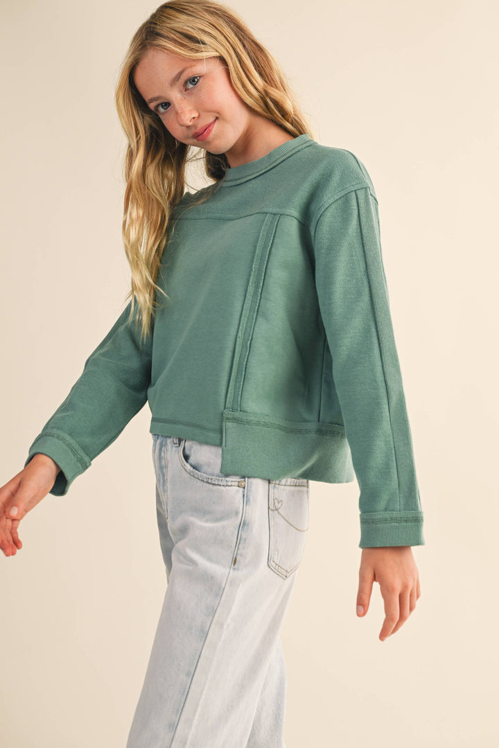 TWEEN KIDS GIRLS CREW NECK SWEATSHIRT