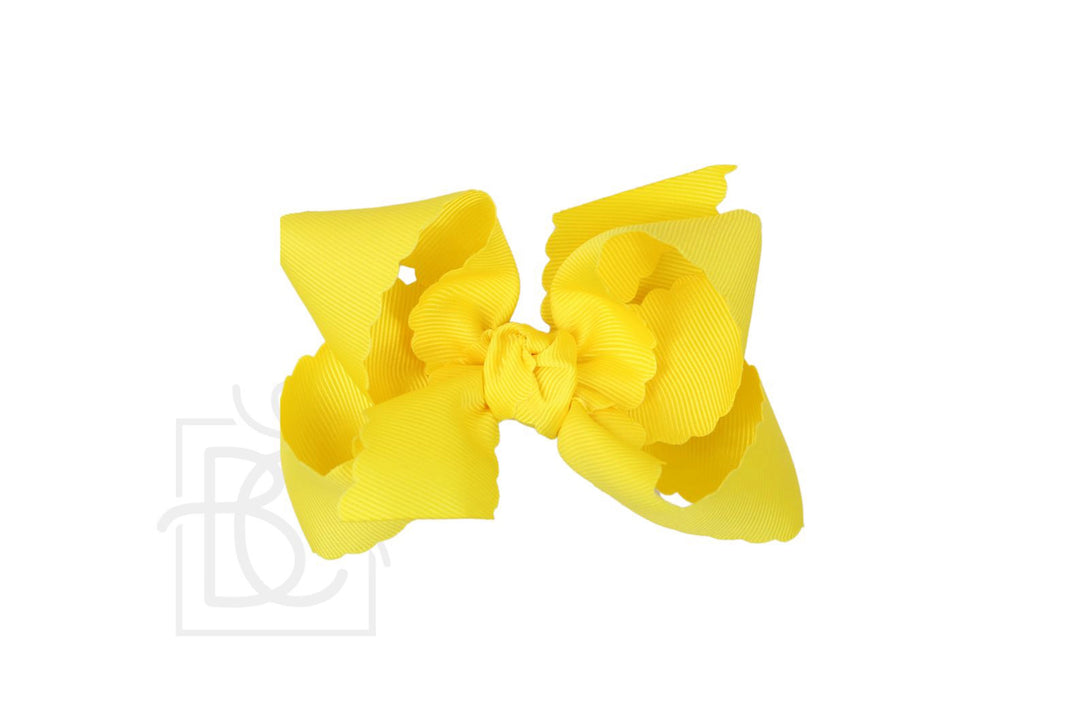 SCALLOPED EDGE BOW: Bright Yellow