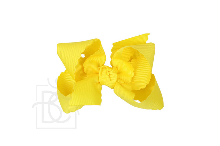 SCALLOPED EDGE BOW: Bright Yellow