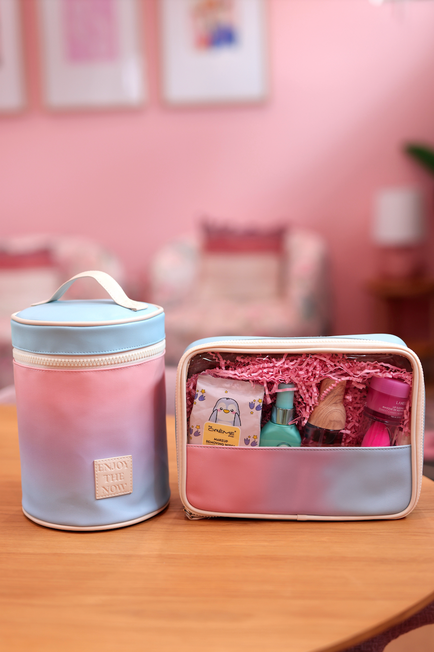 Oversized Cosmetic Bag - Sunrise Gradient