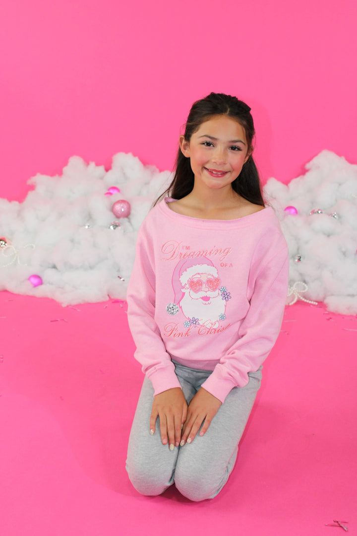 Dreaming Pink Christmas Santa Sweatshirt