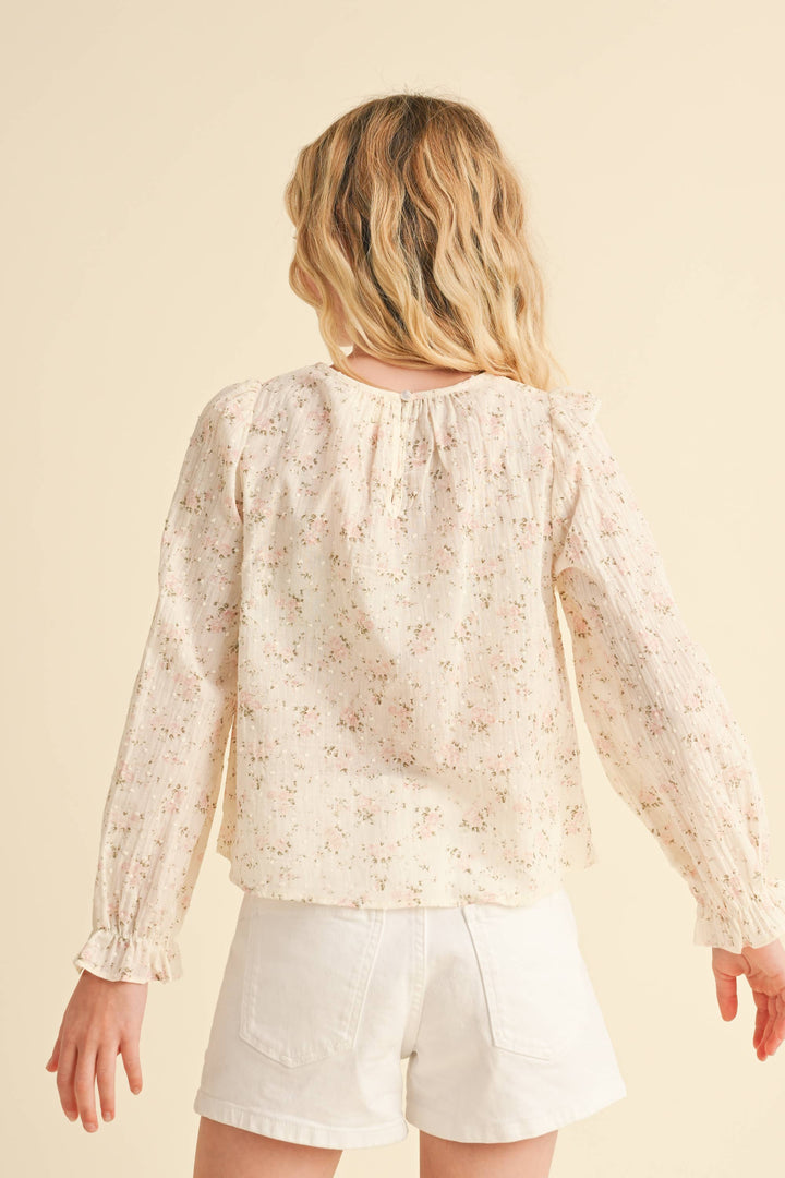 PINTUCK BILLOW L/S TOP
