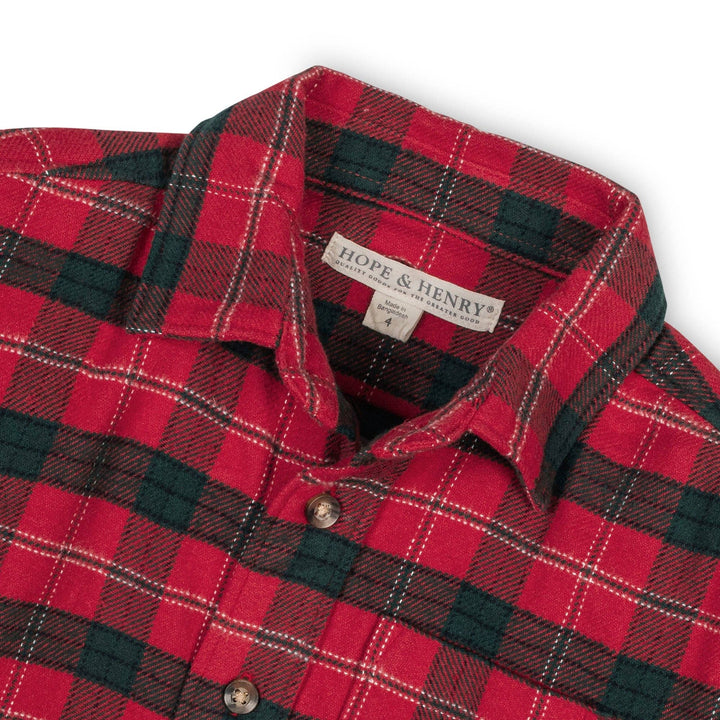 Organic Flannel Shirt: London Plaid
