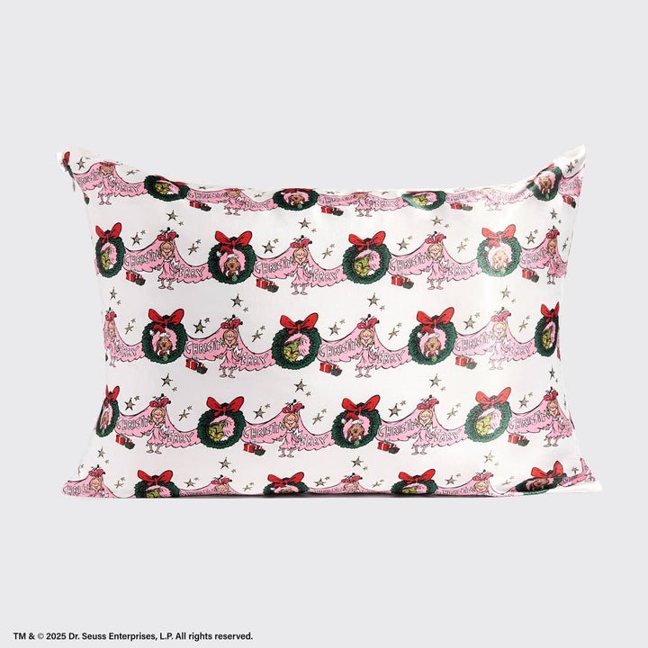 The Grinch x Kitsch Satin Pillowcase in Cindy Lou Who