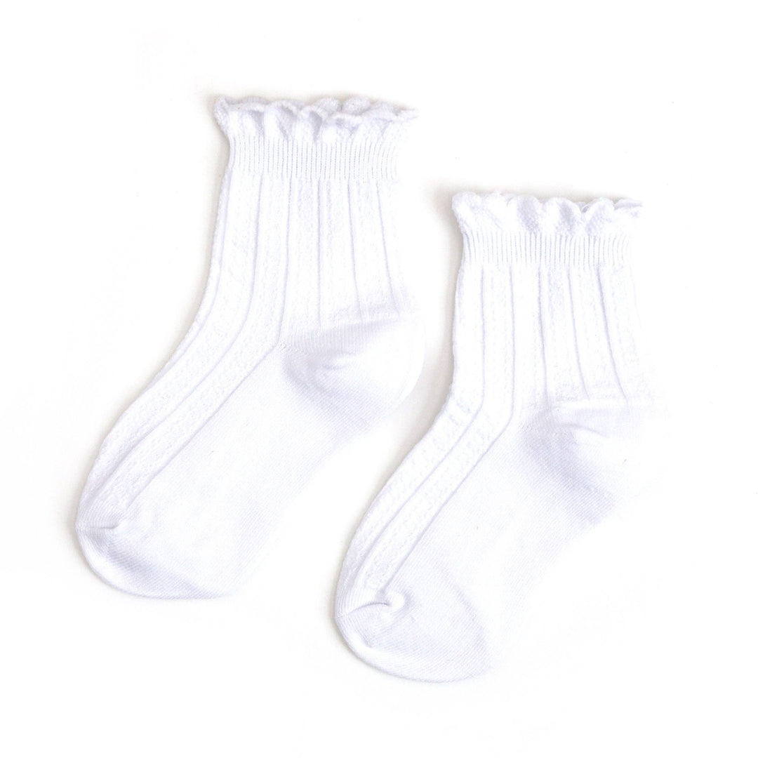 White Frill Midi Socks