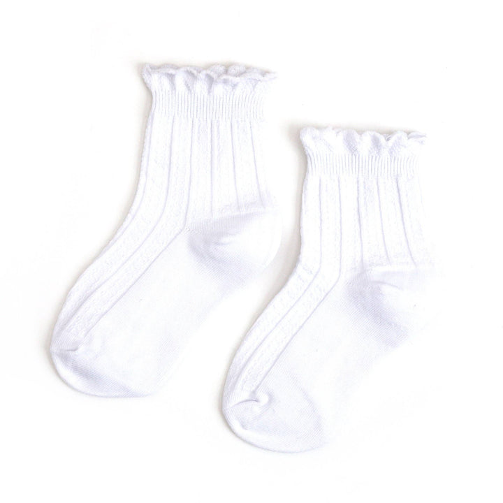 White Frill Midi Socks