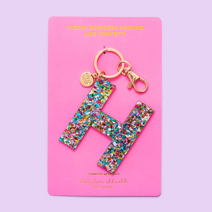 Keychain - Confetti Letters - Single: P