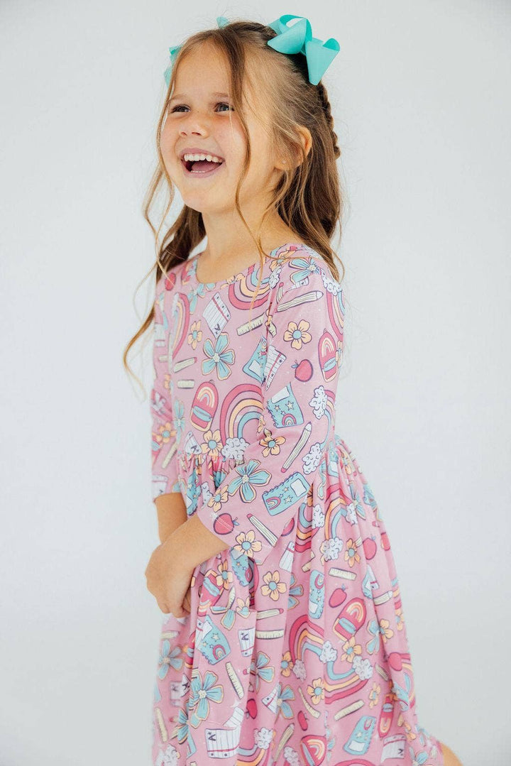 Dream Big 3/4 Pocket Twirl Dress