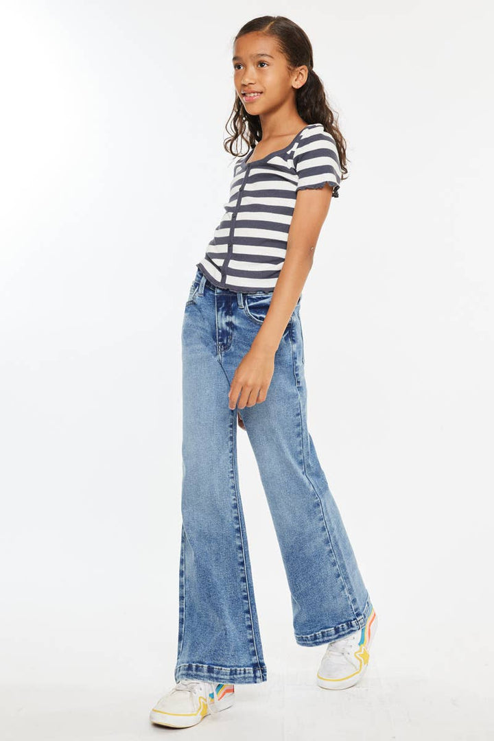 HAILEY HIGH RISE WIDE LEG FLARE JEANS