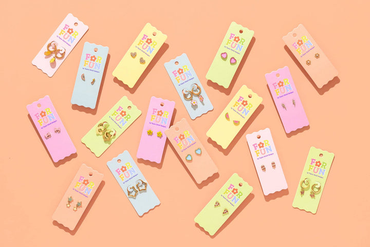 FOR FUN - Huggie Earrings - Gold Stars -Heidi