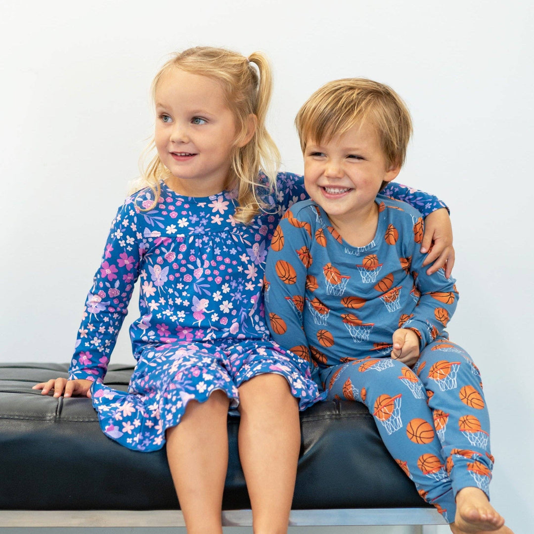 Big Kid Pajama Basketball Hoops