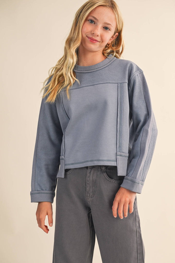 TWEEN KIDS GIRLS CREW NECK SWEATSHIRT