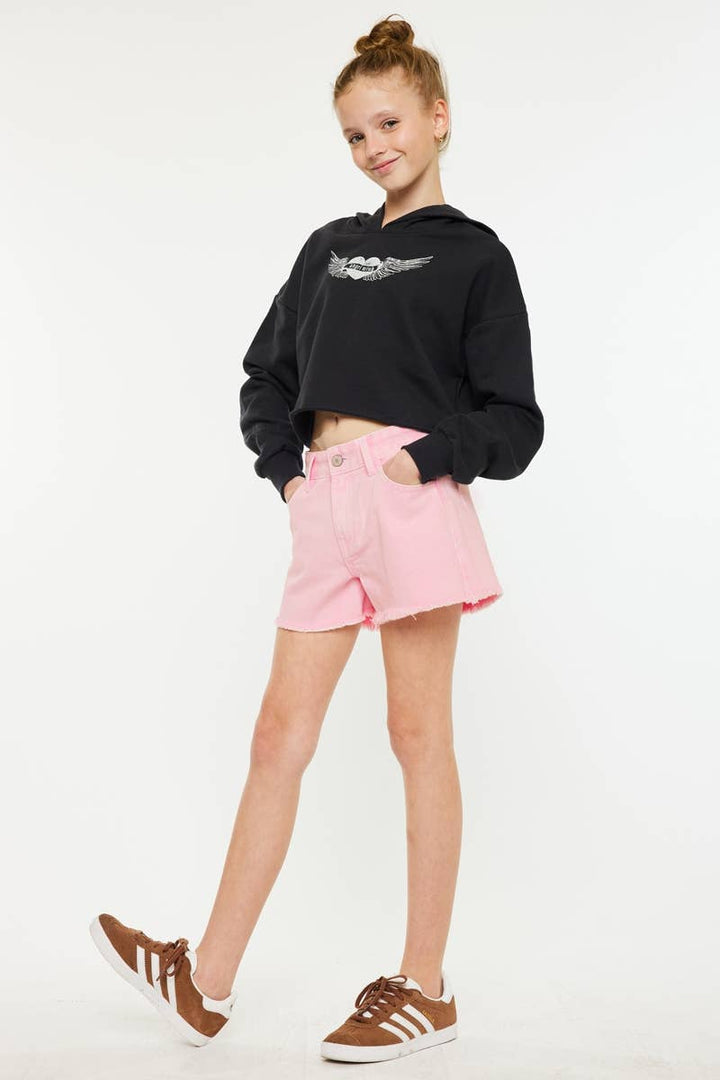 Tween Pink Denim Shorts