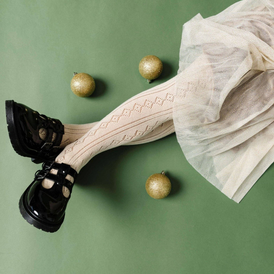Fancy Knit Tights~Vanilla