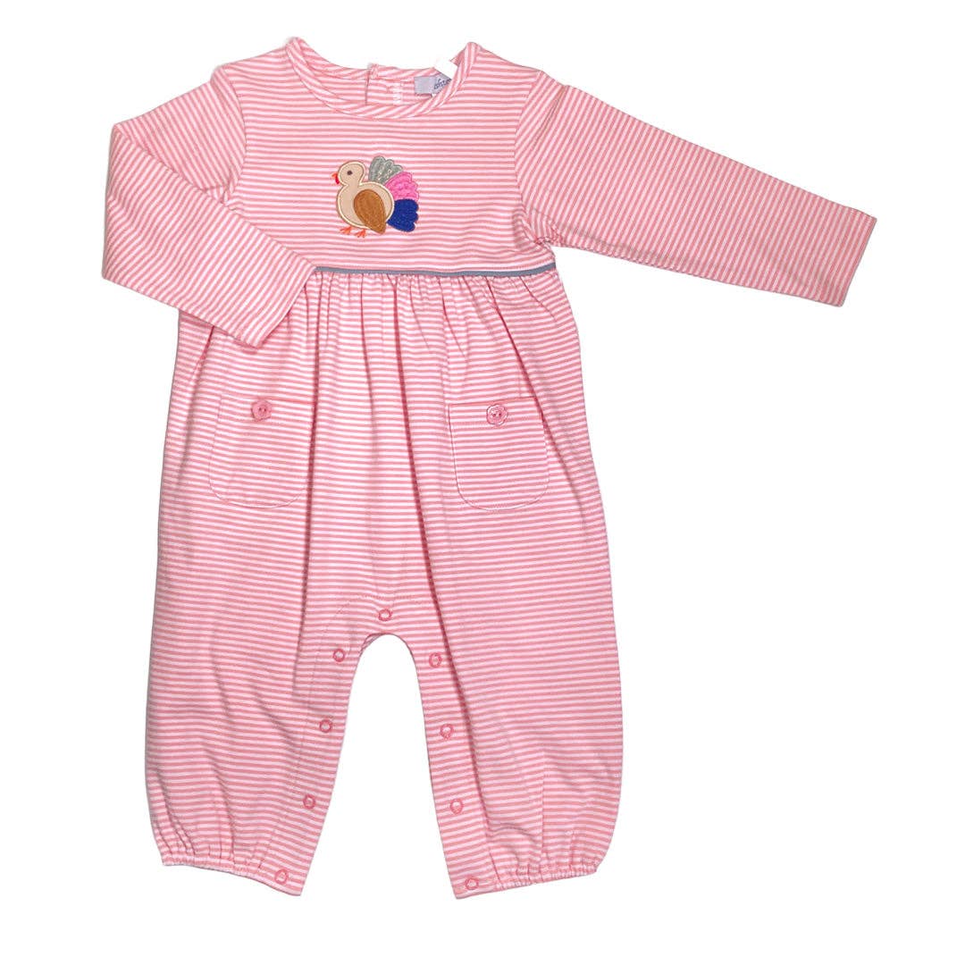 Turkey Applique Girl's Romper