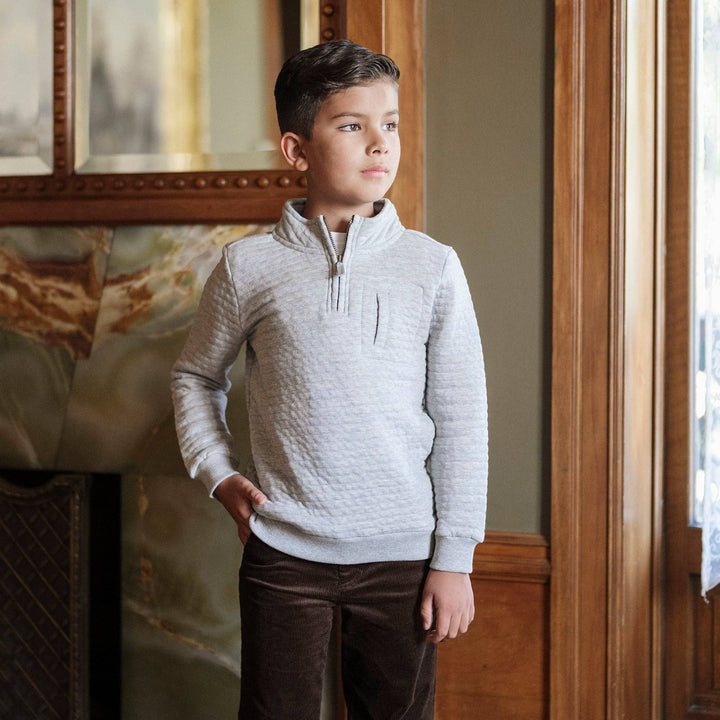 Quilted Half Zip with Pocket: Quilted