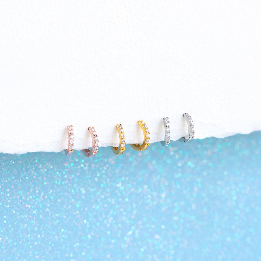 Baby Sparkle Hoops: Rose Gold