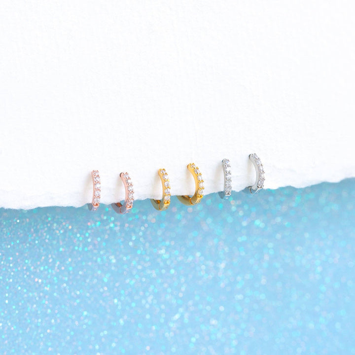 Baby Sparkle Hoops: Rose Gold